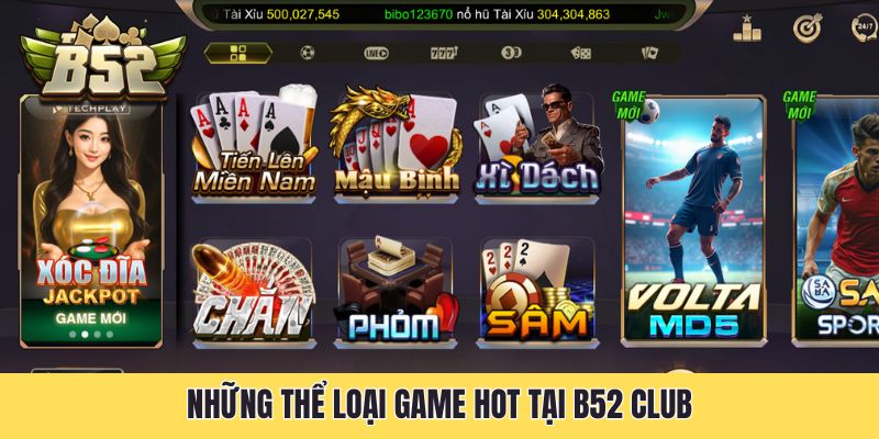 Những thể loại game HOT tại B52 Club