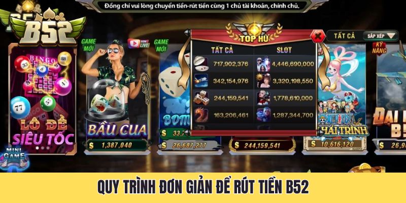 Quy trình đơn giản để rút tiền B52