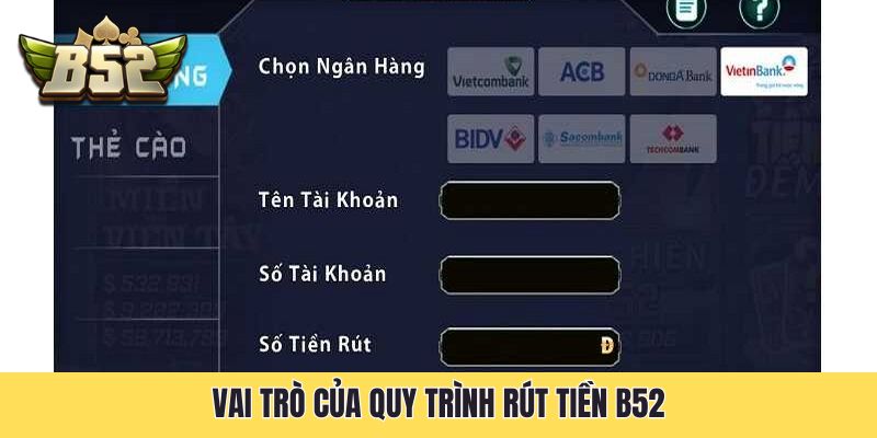 Vai trò của quy trình rút tiền B52